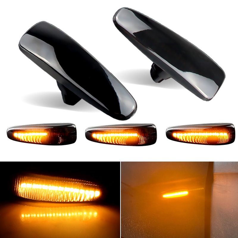 2x Dynamic LED Side Marker Light Turn Signal Light Blinker For Mistubish Lancer EVO X Outlander