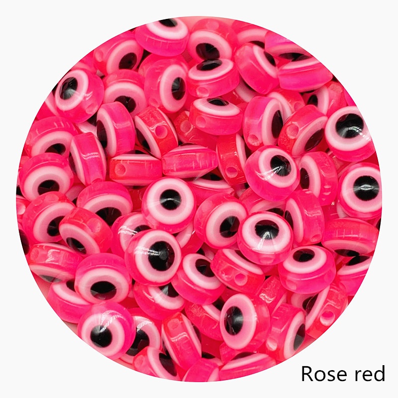 100Pcs/lot 6mm/8mm tapered evil eye resin eyeballs for DIY jewelry bracelets Shopee Philippines