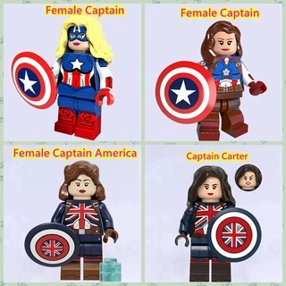 Lego Marvel Comics Minifigure Captain America sh625 w/ Helmet & Shield  Avengers