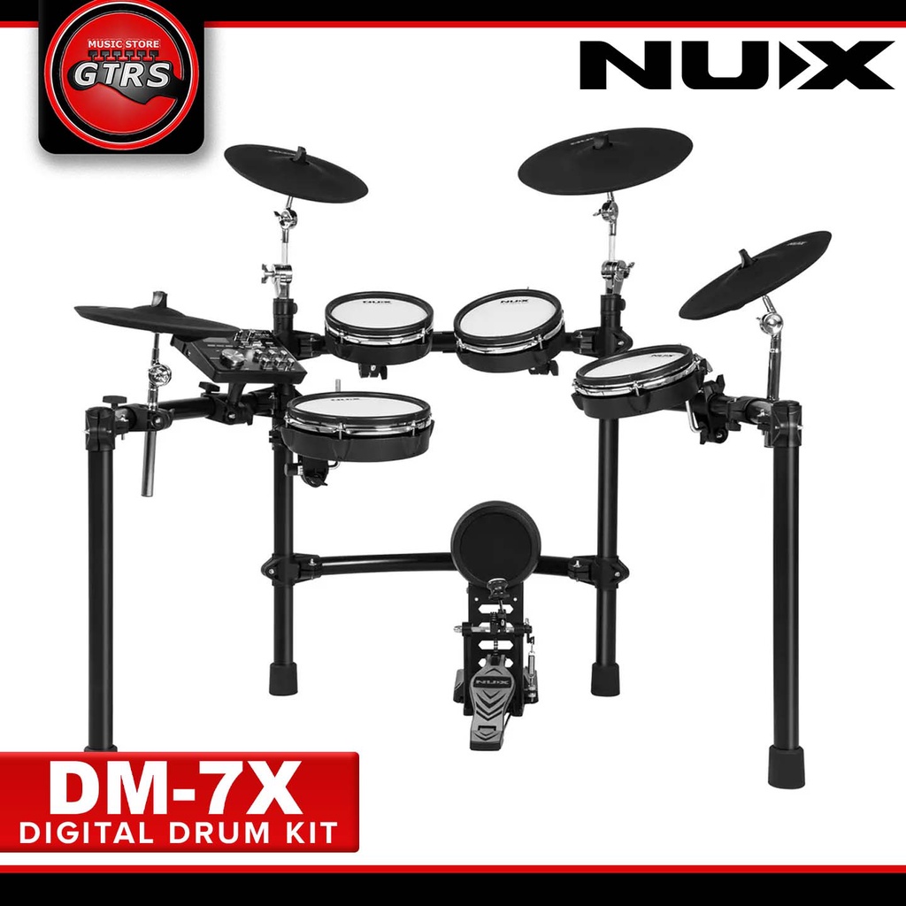 NUX DM-7X Professional Digital Drum Set with Remo All Mesh Heads ...