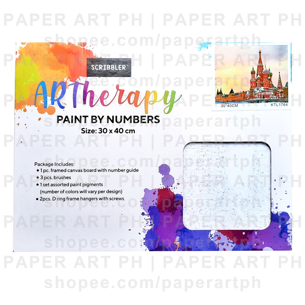 ART THERAPY FRAMED PAINT BY NUMBERS 30 x 40 cm Shopee Philippines