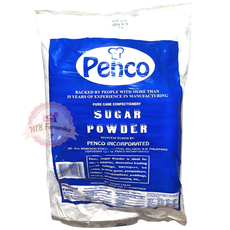 Penco Sugar Powder / Powdered Sugar 2kilos / Icing Sugar Shopee