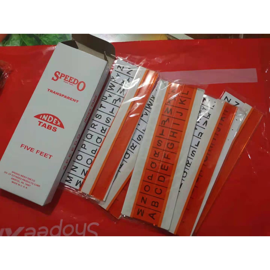 SPEEDO Index Tabs 1 Box of 5 Sets 5 Feet Shopee Philippines