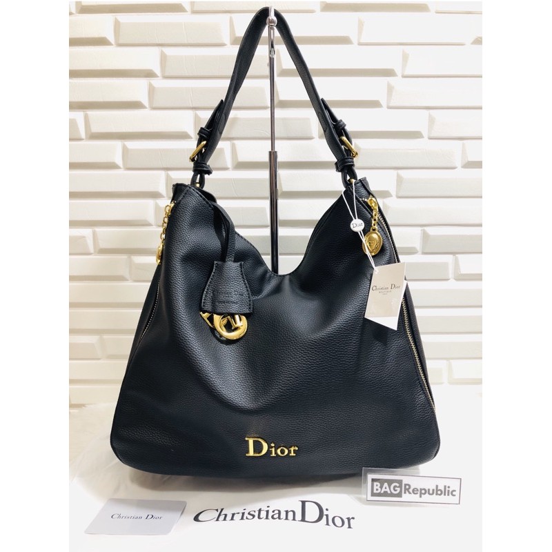 D I O R Hobo Bag Black Khaki Shopee Philippines