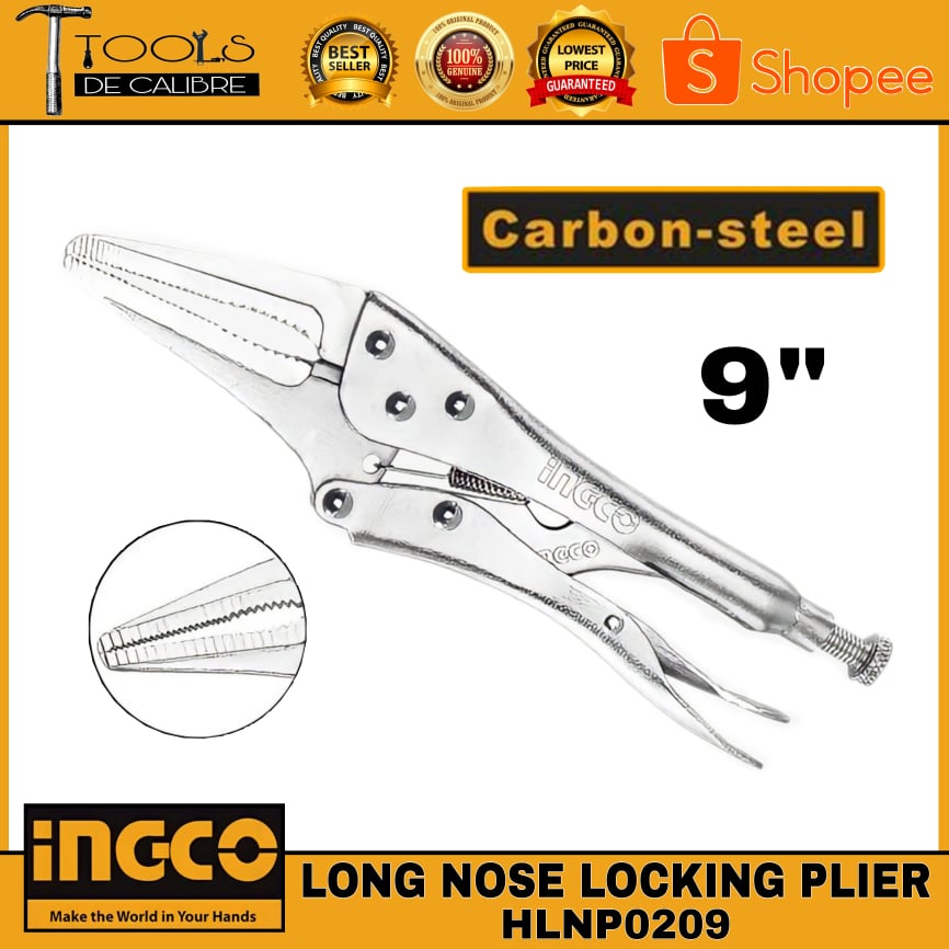 INGCO Long Nose Locking Pliers 9