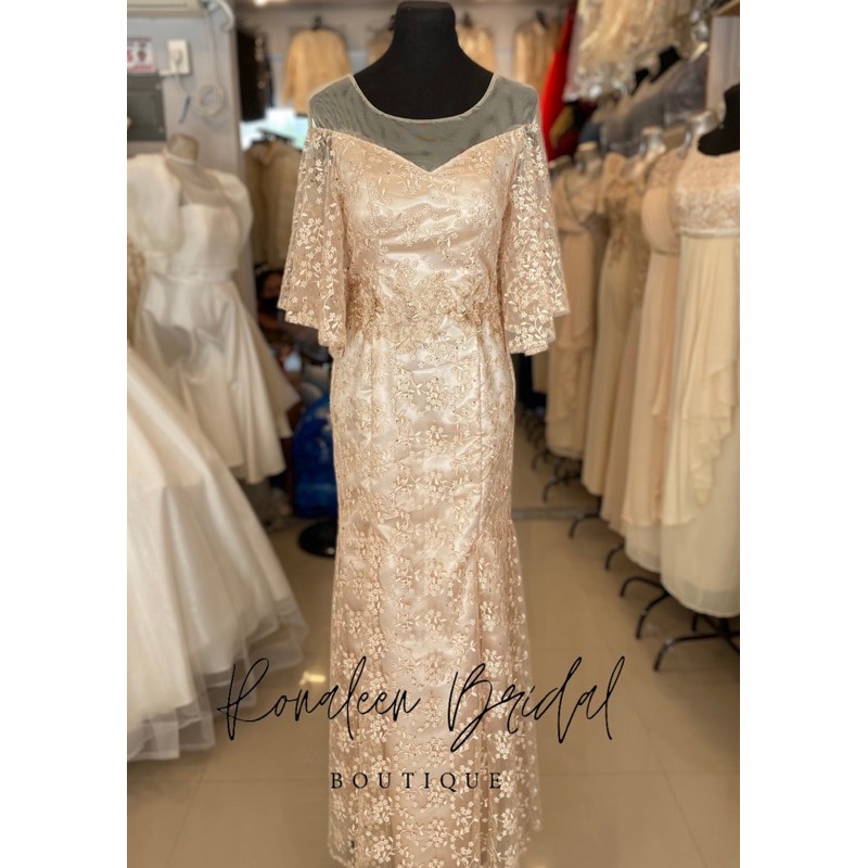 Mother of the Bride Gown (Full Lace) | Shopee Philippines