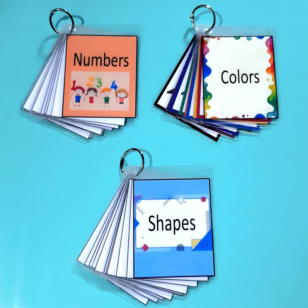 Educational Flashcards for Kids (Numbers, Colors & Shapes Laminated