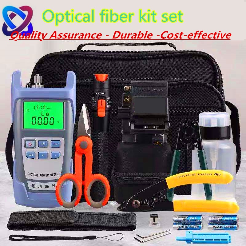16pcs/set FTTH fiber tool kit with fiber cleaver optic power meter kit ...