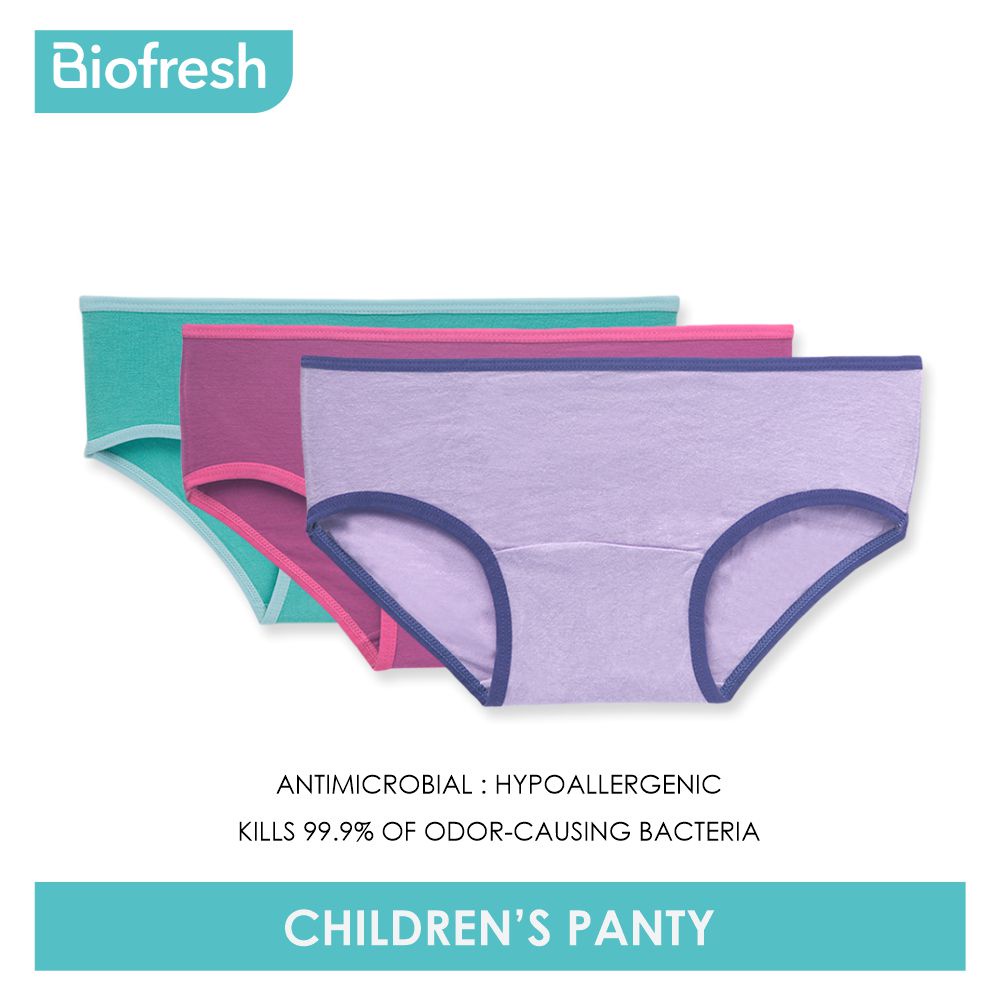 Biofresh Kids Girls' Antimicrobial Panty 3 Pieces In A Pack UGPQ