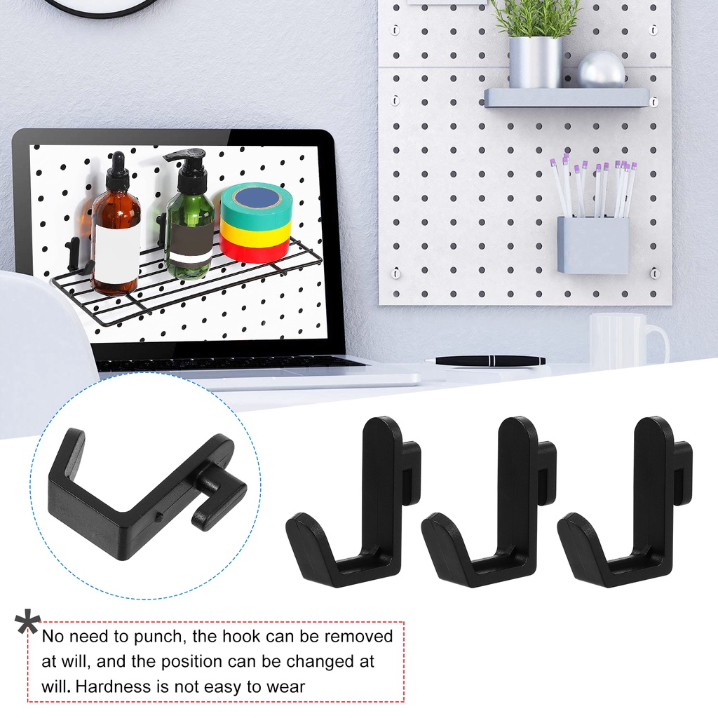 [ready Stock] Hook Up Coat Hangers Display Shelf Pegboard J Shape Hooks 