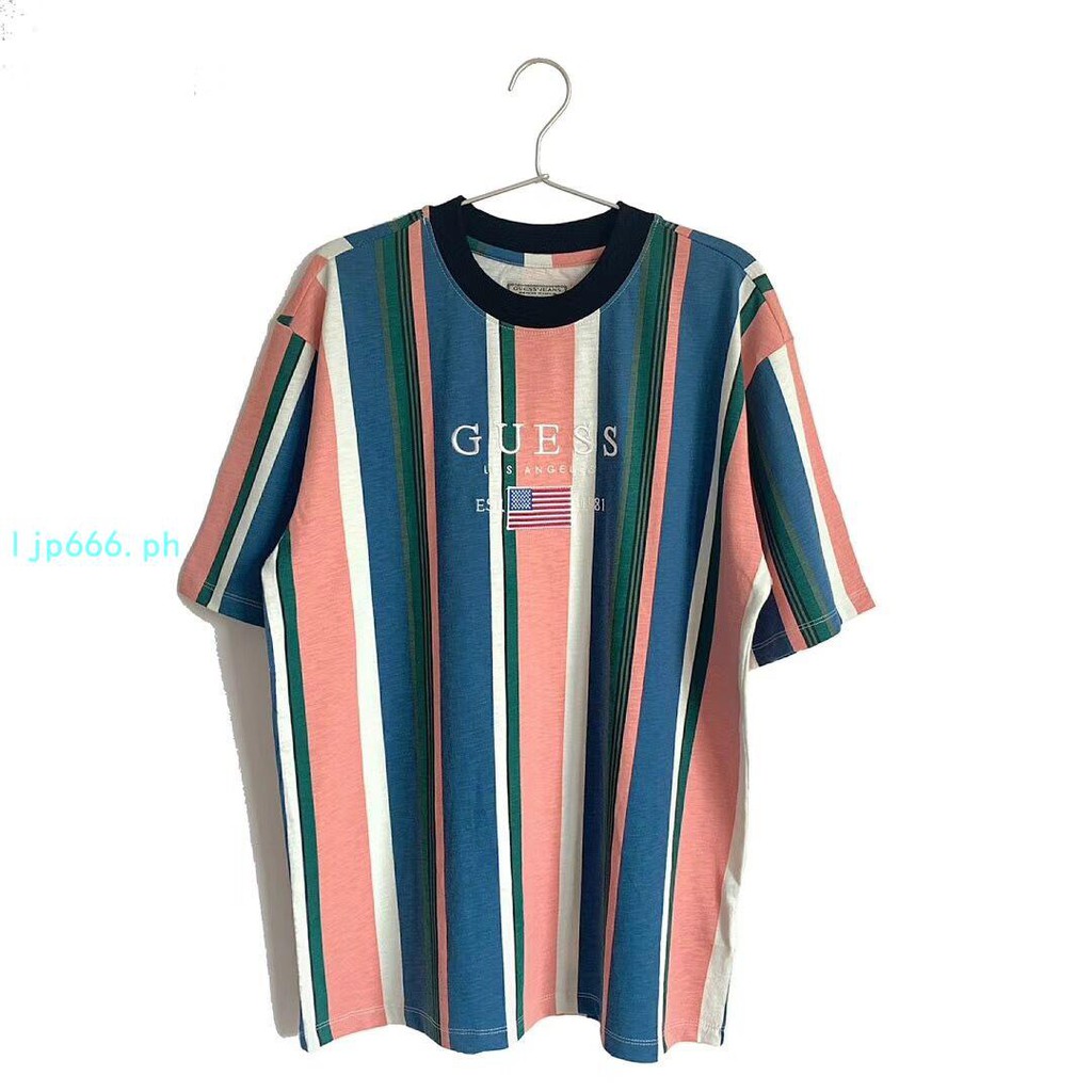 GUESS shirt David Sayer embroidery vertical stripe | Shopee Philippines