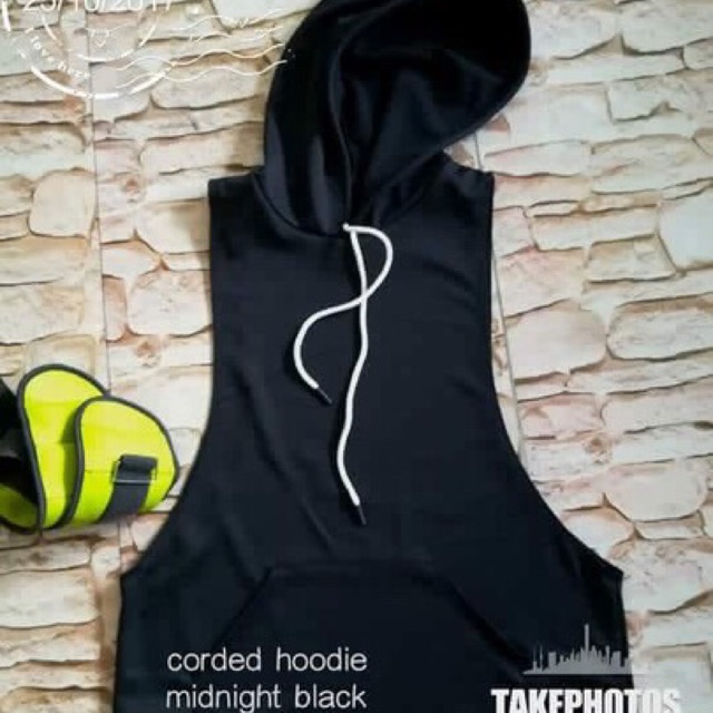 Hood Hoodie black muscle sando exercise gym shirt couple T dumbbell sando polo Shopee Philippines