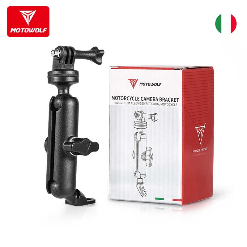 Motowolf Action Camera Holder Bracket Aluminum Alloy 360 Rotation