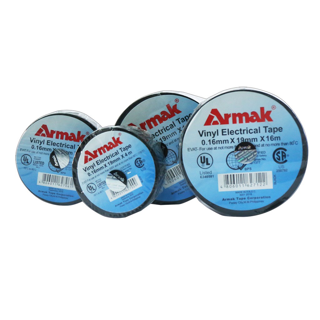 Electrical Tape Armak Black Rubber Based Adhesive | Shopee Philippines