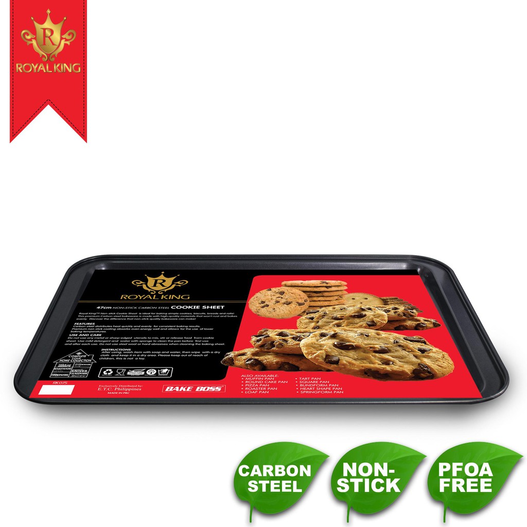 Royal King 47cm Non Stick Carbon Steel Cookie Sheet Shopee Philippines
