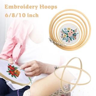 Caydo 5 Pieces 3 inch to 8 Embroidery Hoop Set Plastic Imitation