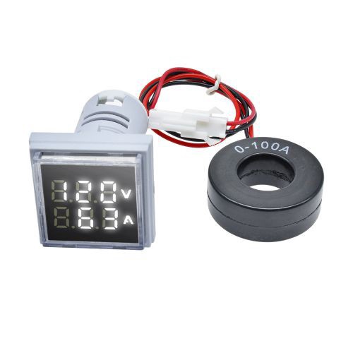 Gaqqee Voltmeter AC50-500V 0-100A 22mm Digital LED Display Voltage ...