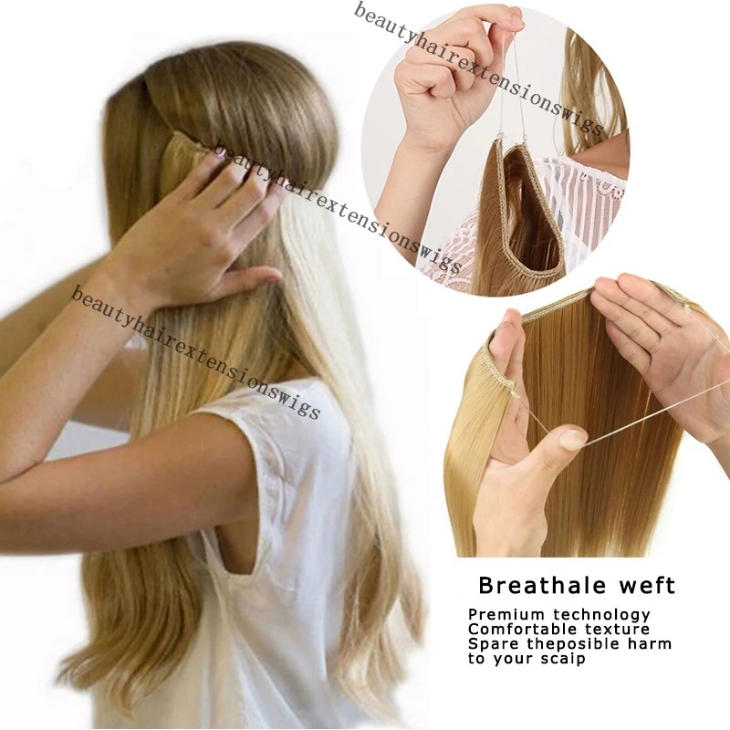 SEGO Invisible Wire Secret Headband Hair Extensions – Realistic Synthetic, Multiple Lengths & Colors