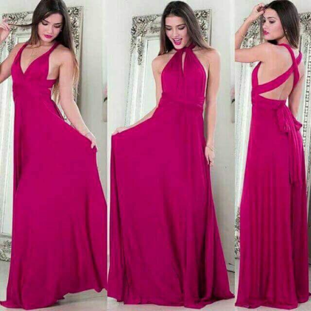 Fuchsia Pink Infinity dress Shopee Philippines