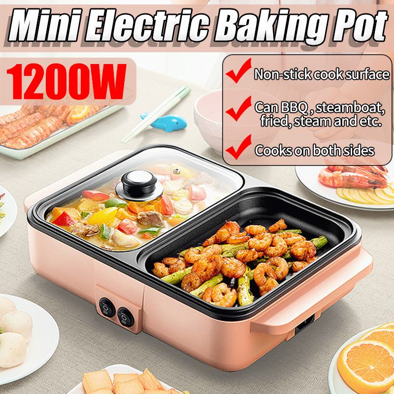 Mini Multifunction Electric Skillets Cooking Pot Hotpot Electric