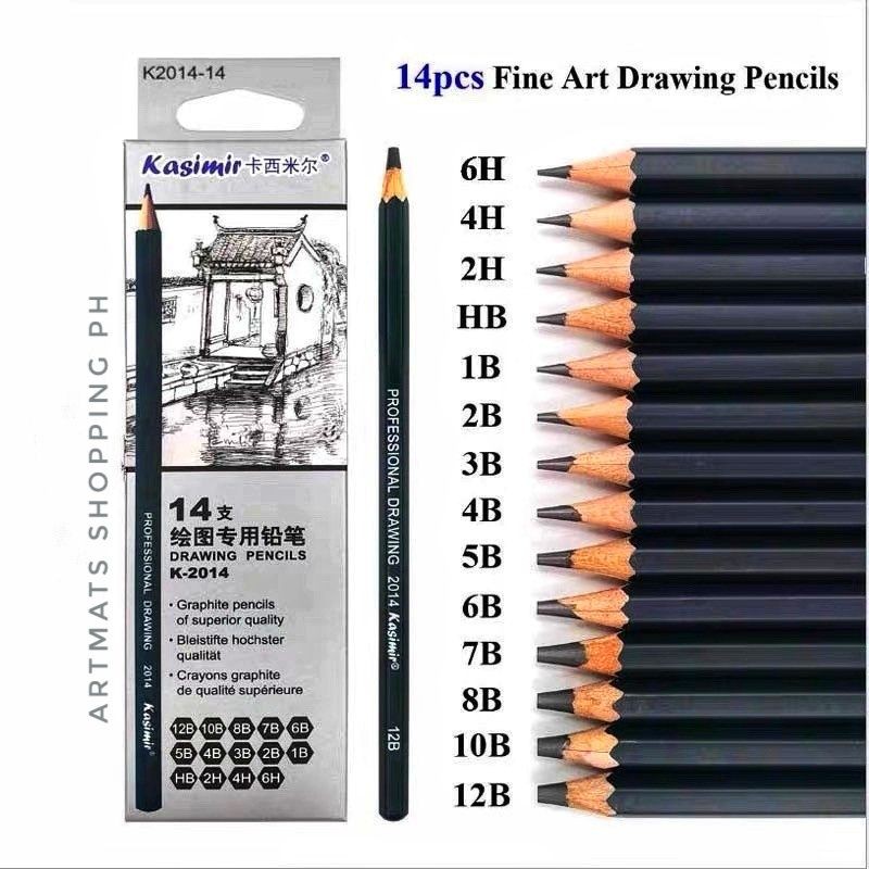 Black Wood Sketching Pencil Shading 35 Pcs Sketching And Drawing
