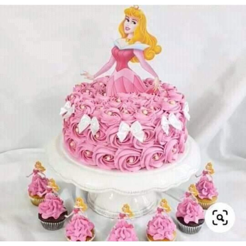 Princess Aurora Cake And Cupcake Topper Set Shopee Philippines