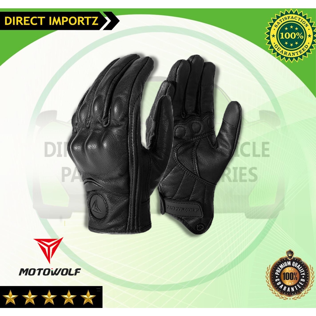 MOTOWOLF Motorcycle Full Finger Leather Gloves Original Shopee
