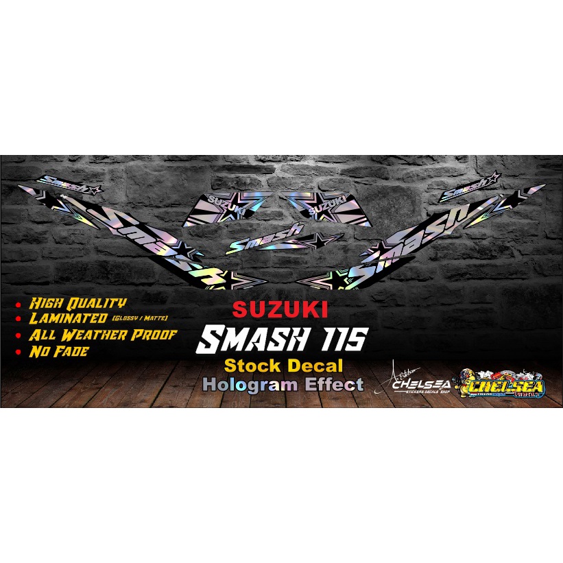 Suzuki Smash 115 Stock Decals / Stickers with freebies | Shopee Philippines