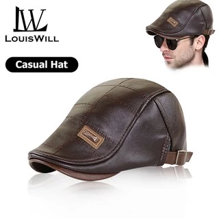 LouisWill Men's Hat Berets Mesh Cap Golf Driving Sun Flat Breathable Men Cap  Berets British Western Style Wool Cap Classic Vintage Beret Cap Casual Hat  Hip Hop Berets for Men