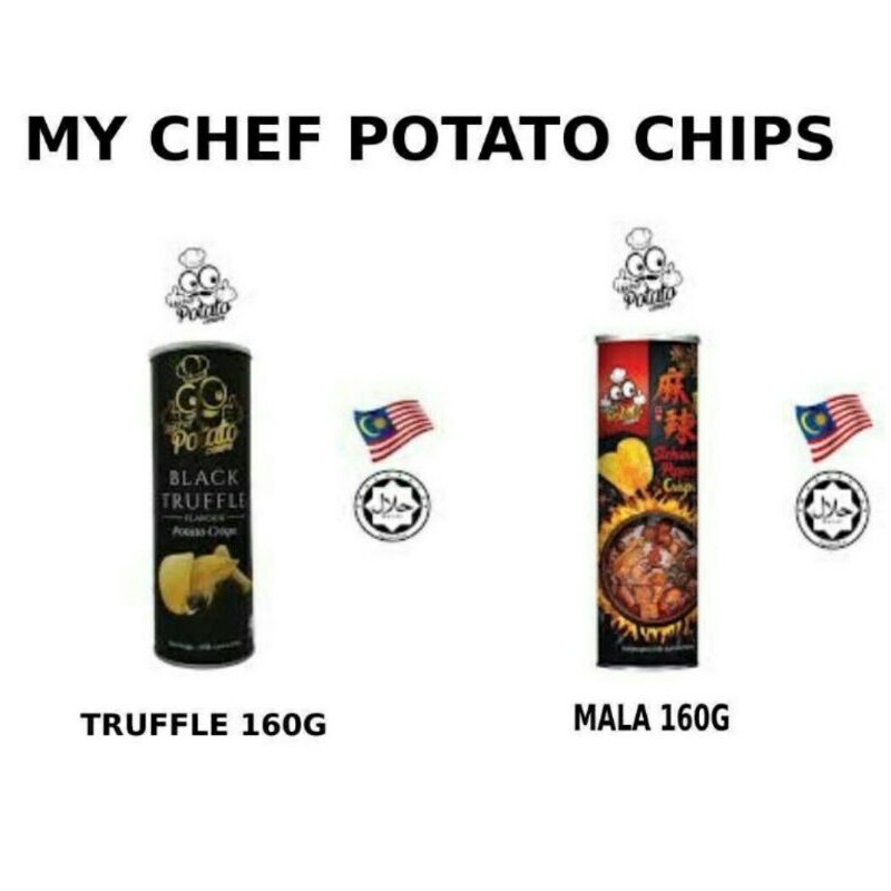 My Chef Black Truffle Potato Chips Crisps Truffle Potato Chips 160 g