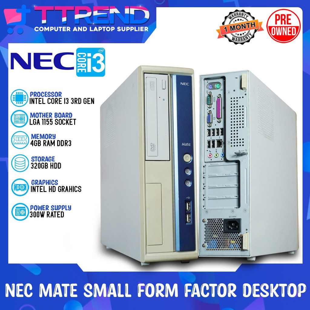 TTREND HP NEC MATE Intel Core i3 3rd 2nd Gen SFF Slim Desktop