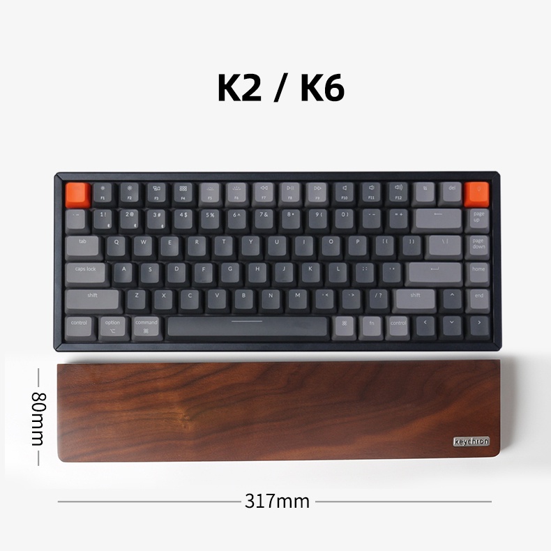 Keychron keyboard wooden hand rest, suitable for K2/K6,K3,K4,K8/C1,C2
