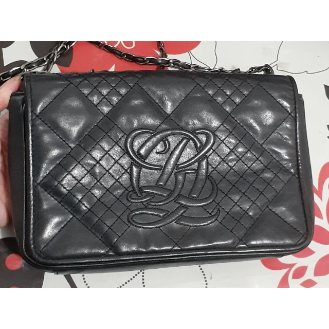 LOUIS QUATORZE Diamond Quilted Shoulder Bag - Black