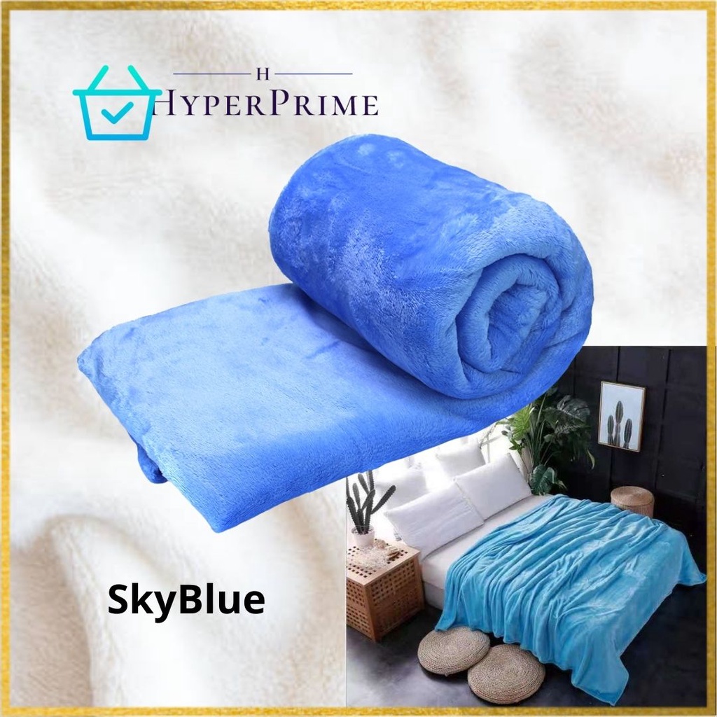 Micro Plush Coral Fleece Blanket Double Size Shopee Philippines