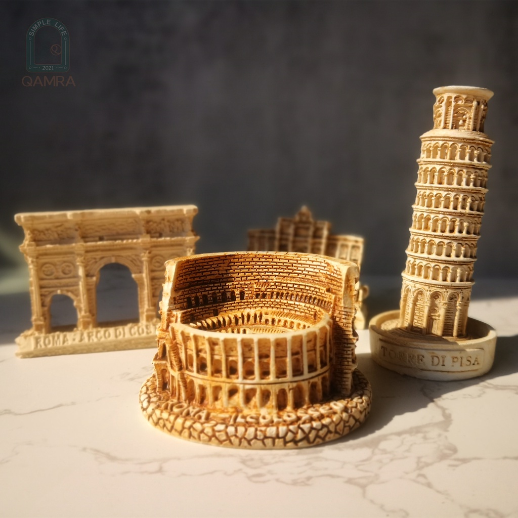 Simulation Ancient Rome Colosseum Resin Mini Statue Sand Table Building ...