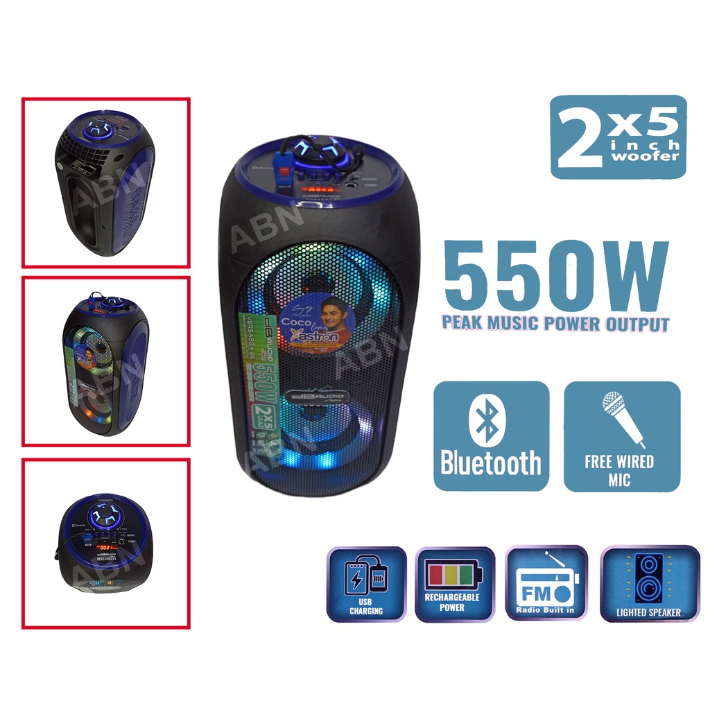 AC/DC Rechargeable Speaker DB Audio Versabox 05 550Watts | Shopee ...