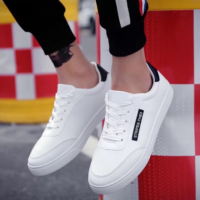 Lucky 6222 Men’s Plain White Shoes Shopee Philippines