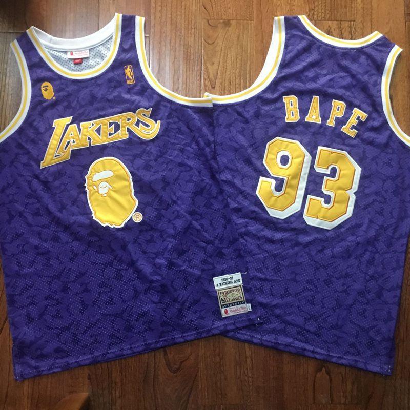 Lakers jersey bape deals