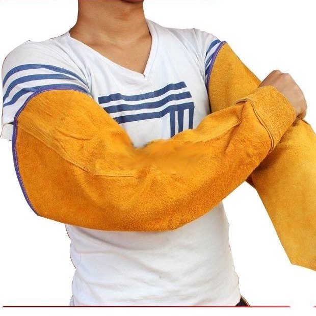 Leather Sleeves Welding Sleeves Arm Sleeves Heat Arm Protection Welder