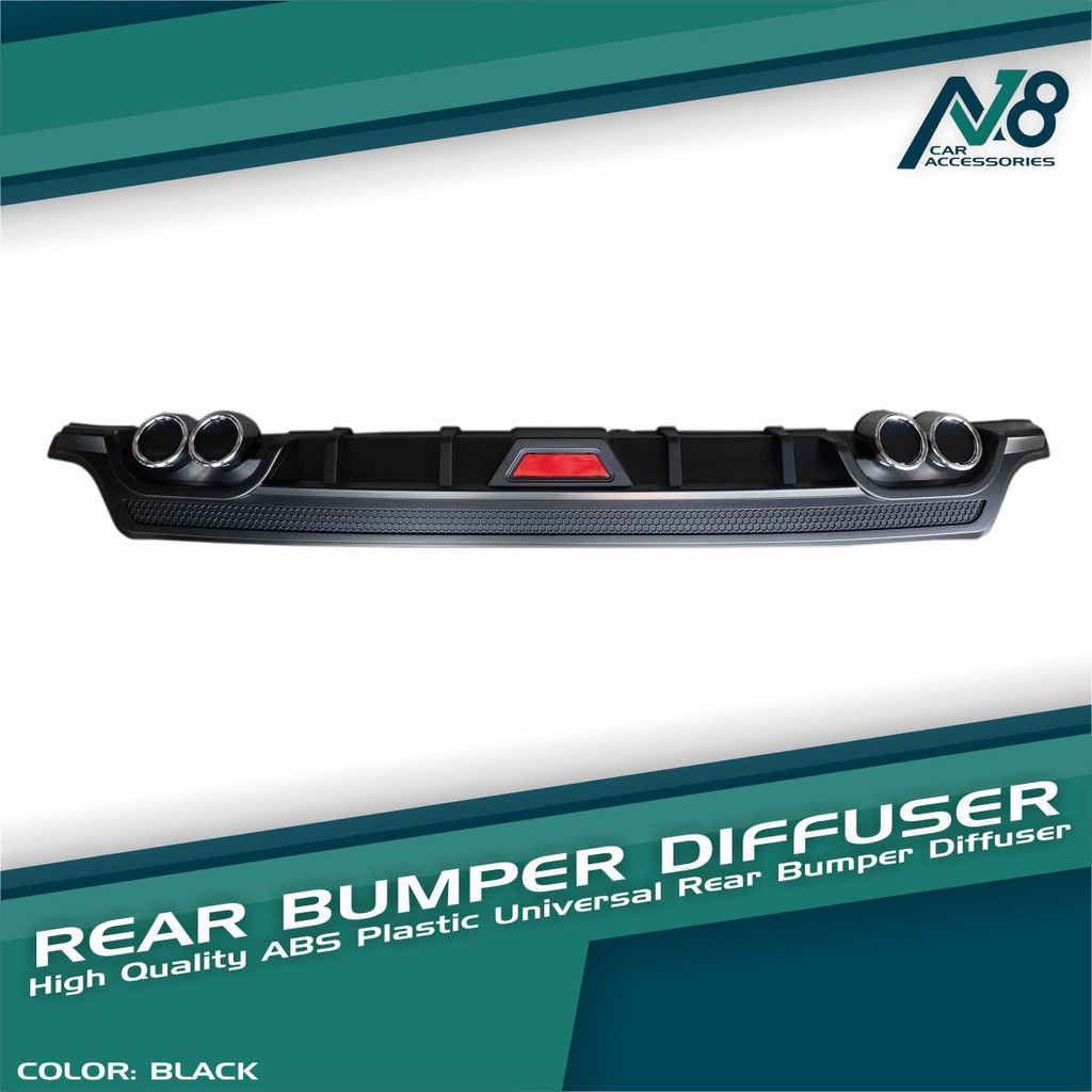 Universal Rear Diffuser Body Kit (Black) | Shopee Philippines