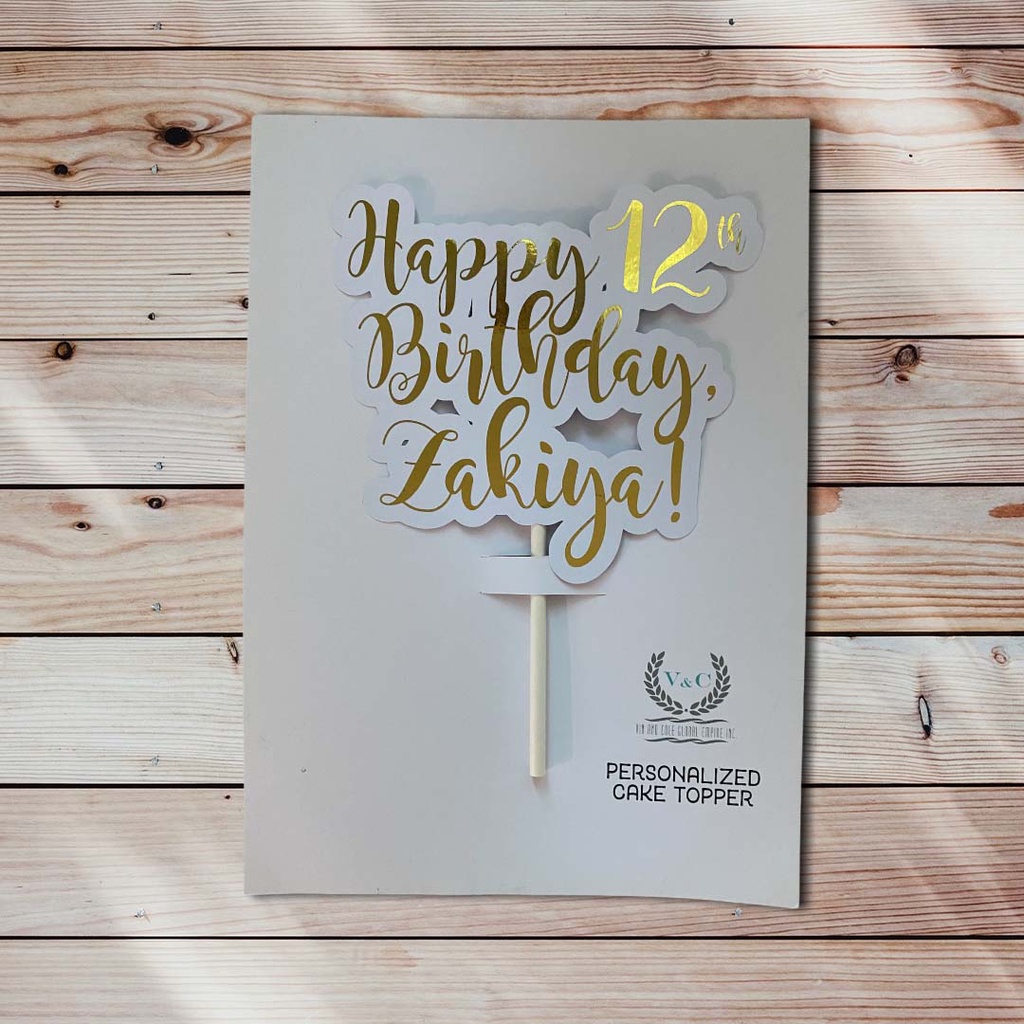 PERSONALIZED CAKE TOPPER CARDSTOCK | Shopee Philippines