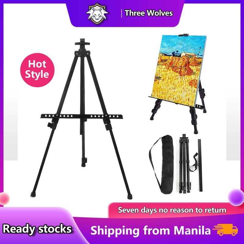 Reinforced Artist Easel Stand, Extra Thick Aluminum Metal Tripod