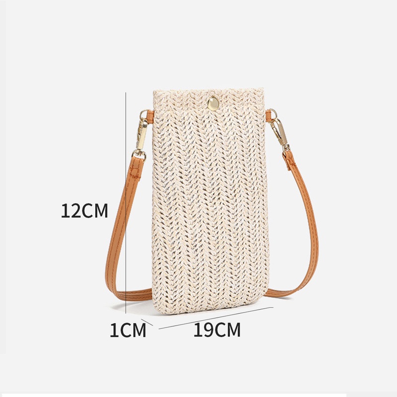 Fashion Woven Straw Ladies Crossbody Messenger Bag Summer Bohemia Beach ...