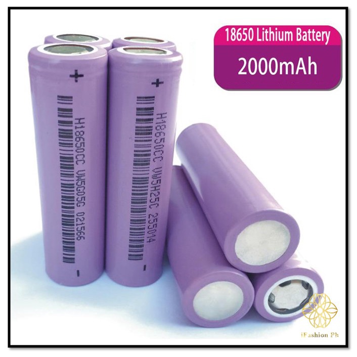 18650 2000mAh Flat Top Rechargeable Battery (Set of 2 ) | Shopee ...