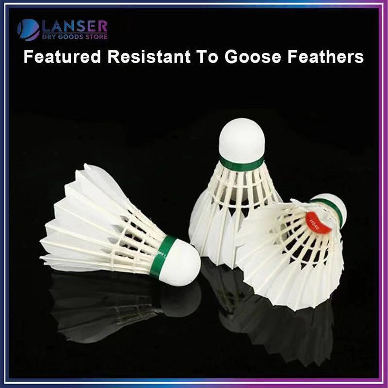 【LS】6pcs/SET Badmintons Shuttlecock PLASTIC/Feather Head Shuttle Cocks ...
