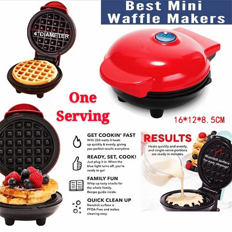 Waffer maker mini personal electric machine single waffle hash browns ...