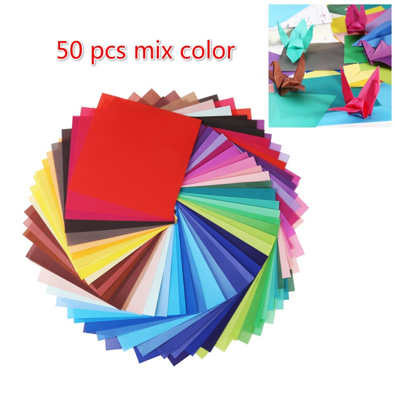 15 x 15cm Vivid Colors Single Sided Origami Paper Square Sheet For Arts ...
