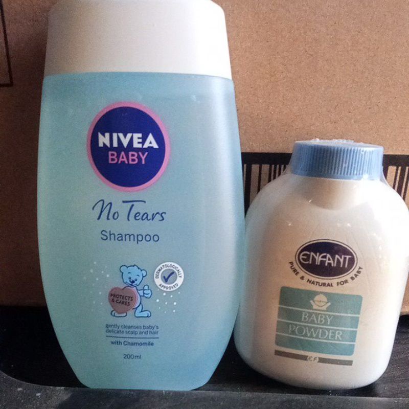 Nivea baby shampoo + Enfant baby powder dou