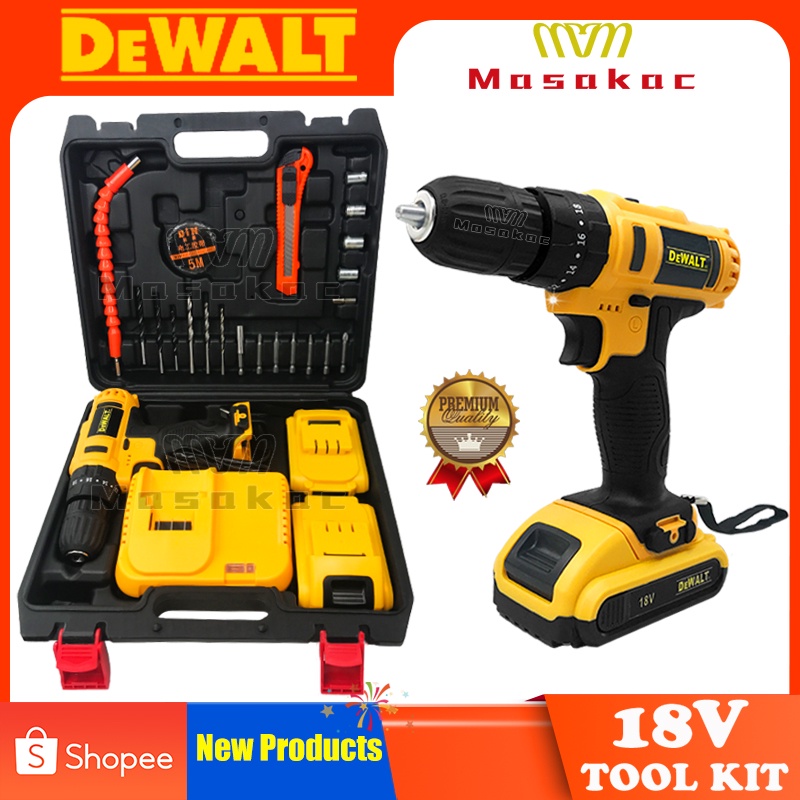 Dewalt drill 2 discount batteries