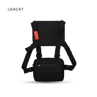 Men's Fashion Streetwear Hip-Hop Chest Rig Vest Bag Multi-Pocket Two Straps  Chest Bags For Travel Hiking Outdoor Sports